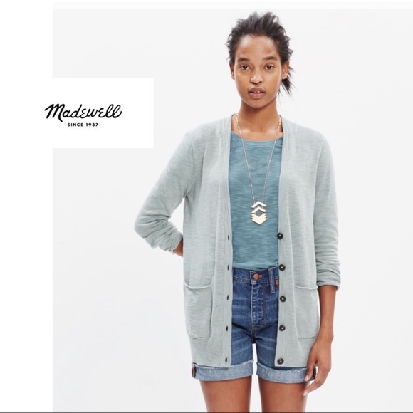 Madewell Sweaters - SOLD Madewell Graduate cardigan In Teal
